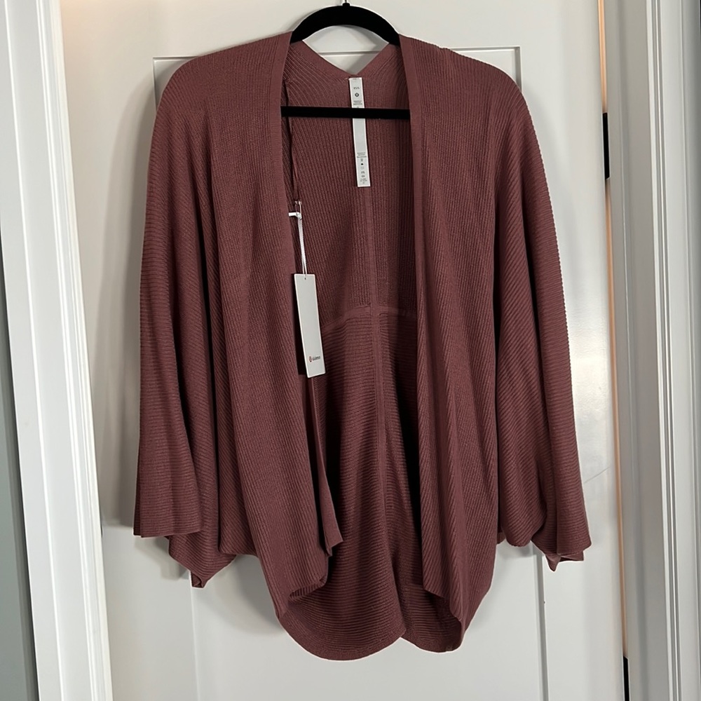 Lululemon Cashlu Knit Textured Wrap Sweater